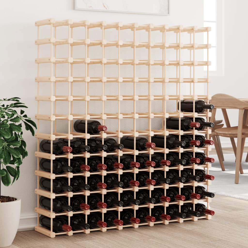 Wine Rack For 20 Bottles 46.5X23X46.5 Cm Solid Wood Pine