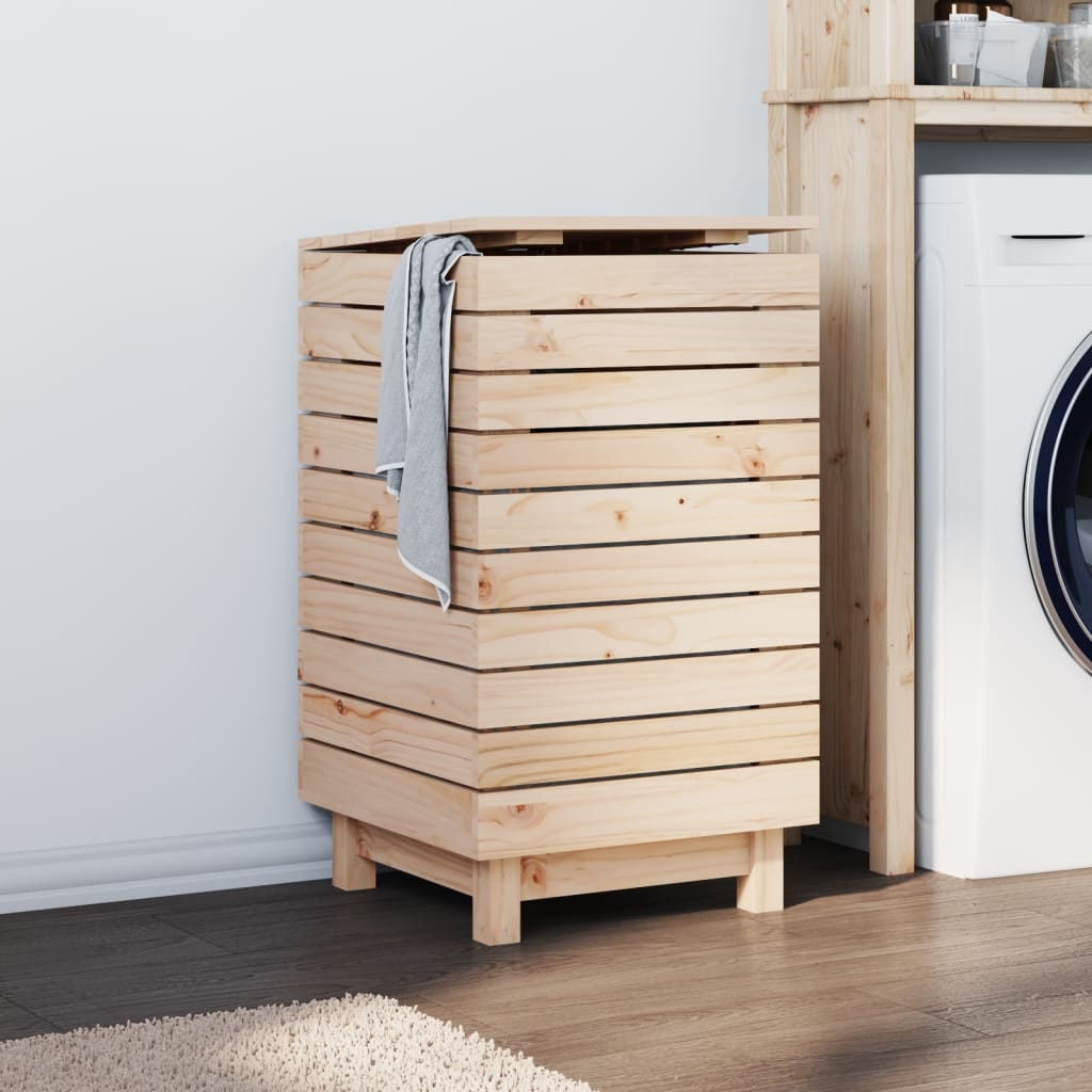 Laundry Basket 88.5X44X76 Cm Solid Wood Pine