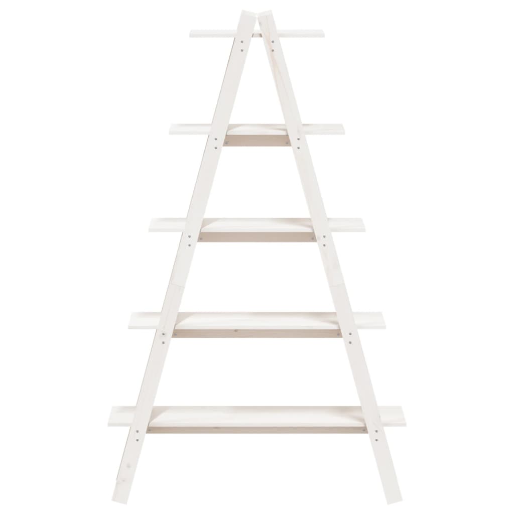5-Tier Shelf A-Shape 110X40X180.5 Cm Solid Wood Pine
