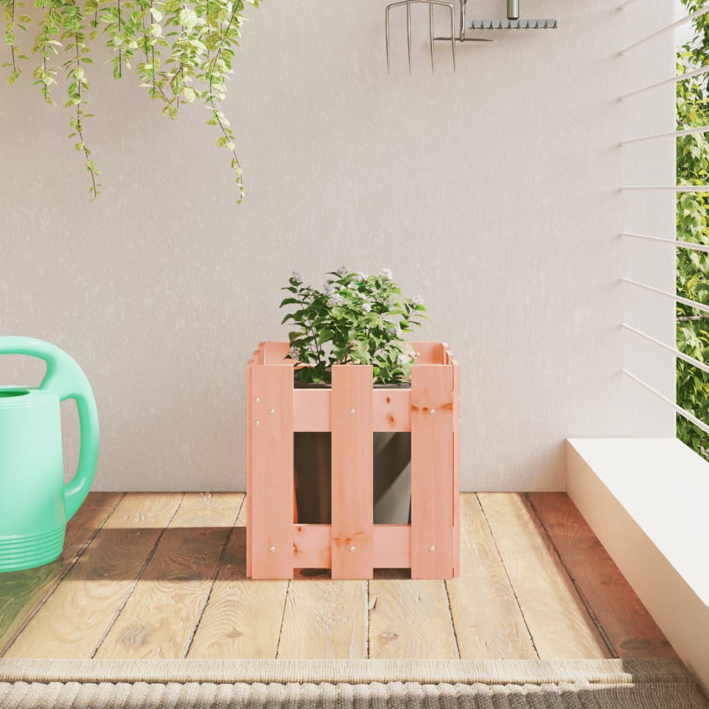 Garden Planter With Fence Design Solid Wood Pine