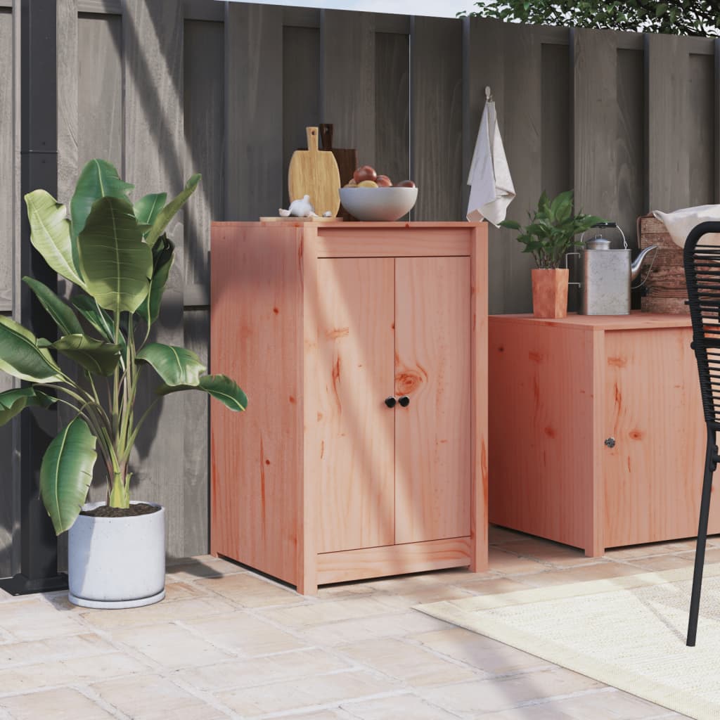 Outdoor Kitchen Cabinet Black Solid Wood Pine