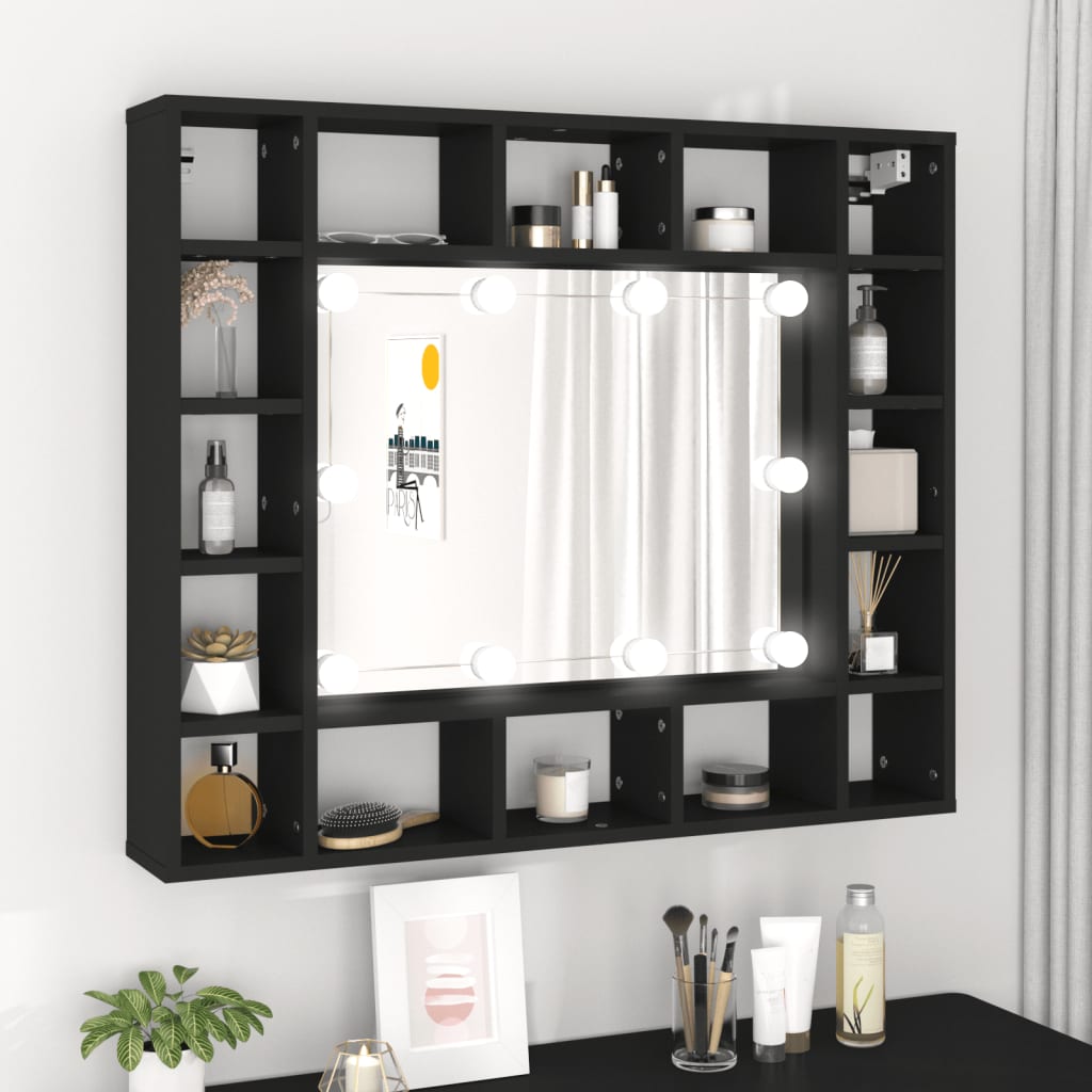 Mirror Cabinet With Led 91X15X76.5 Cm