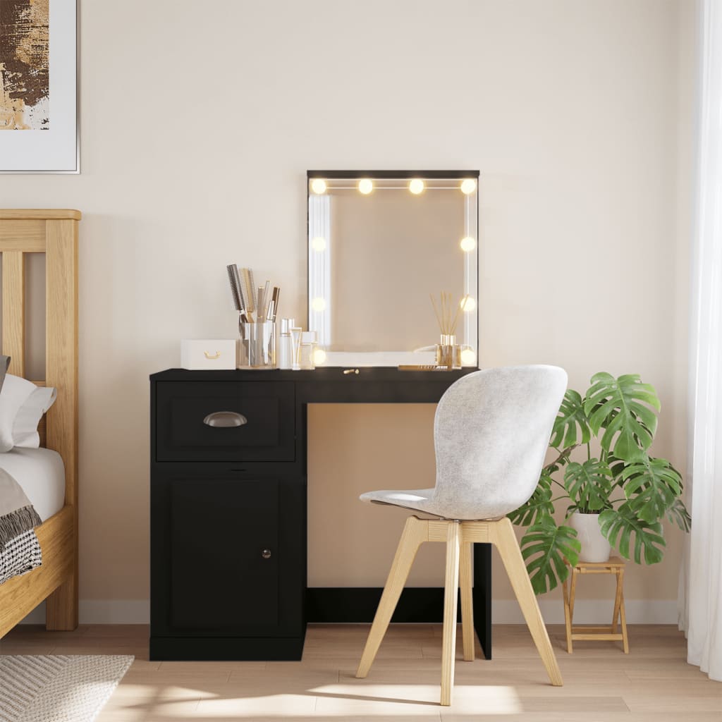 Dressing Table With Led Lights 90X42X132.5 Cm