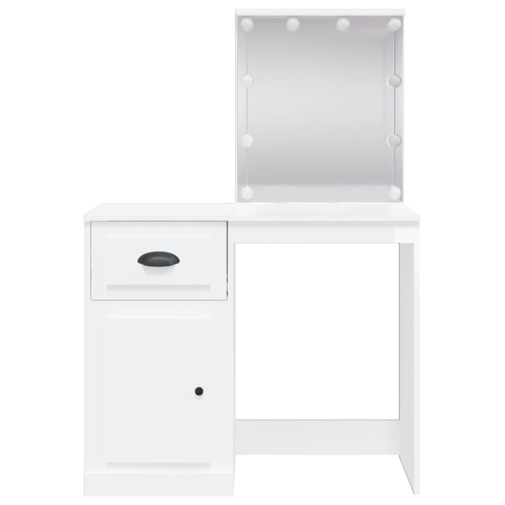 Dressing Table With Led Lights 90X42X132.5 Cm