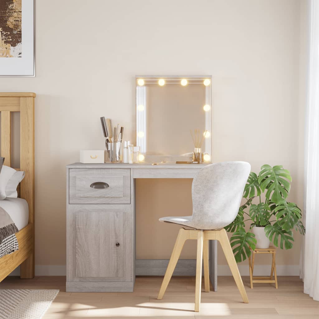 Dressing Table With Led Lights 90X42X132.5 Cm