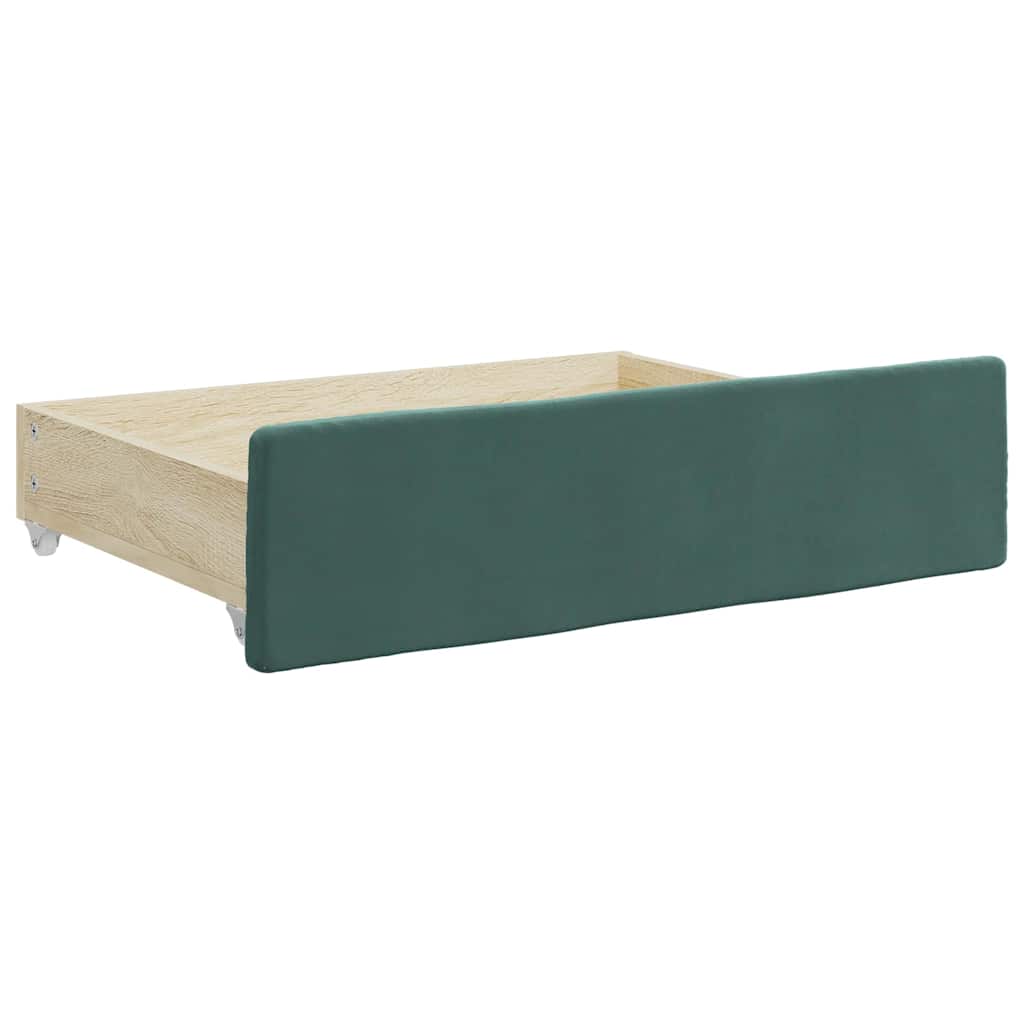Bed Drawers 2 Pcs Engineered Wood And Velvet