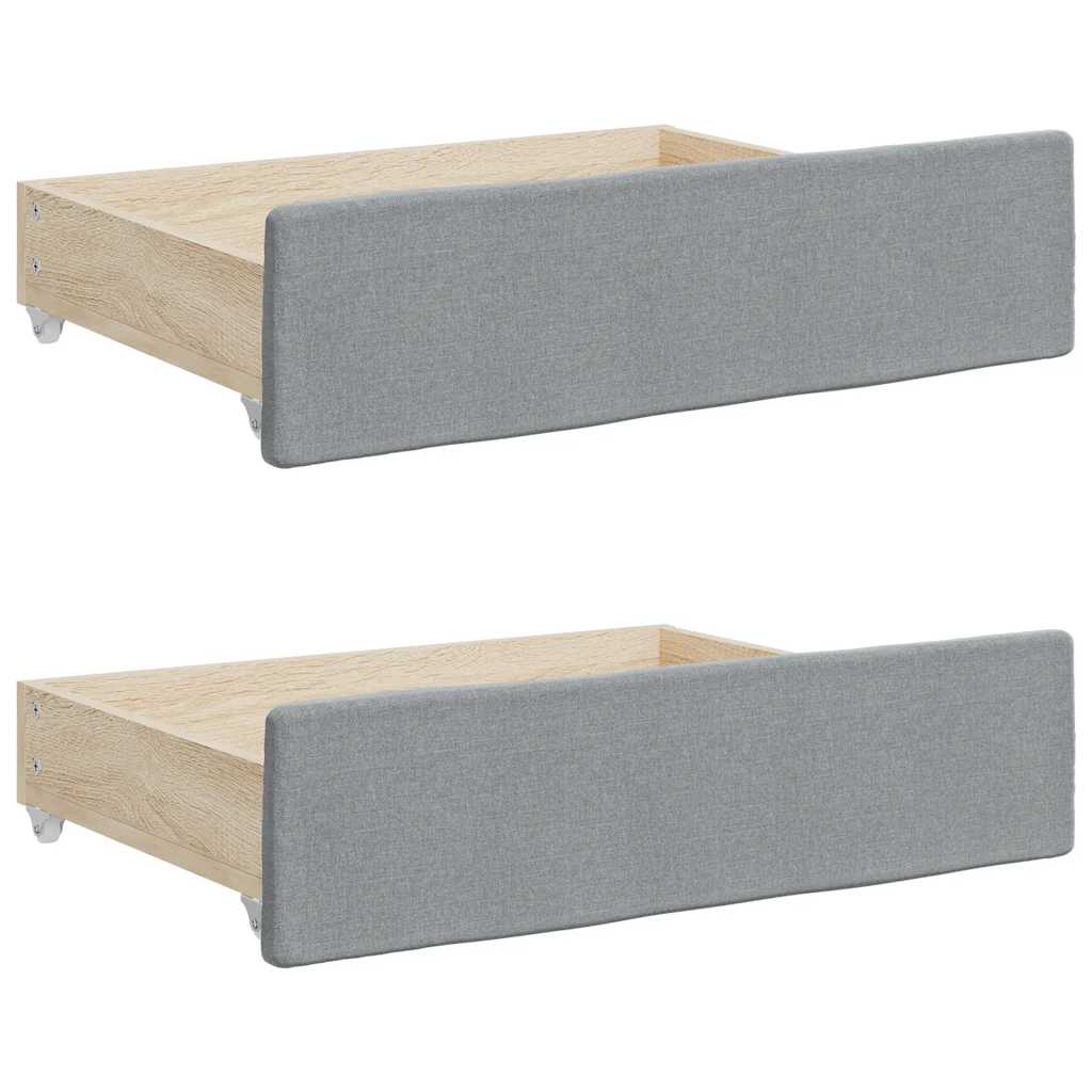 Bed Storage Drawers 2 Pcs Engineered Wood And