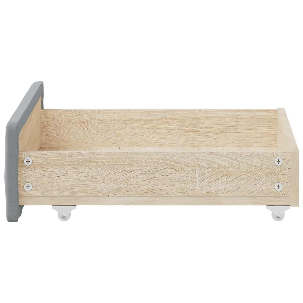 Bed Storage Drawers 2 Pcs Engineered Wood And