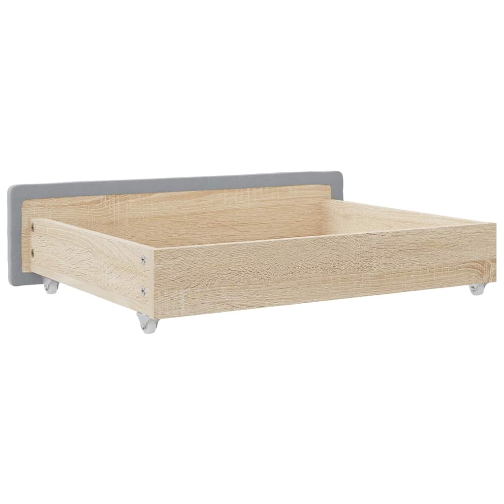 Bed Storage Drawers 2 Pcs Engineered Wood And