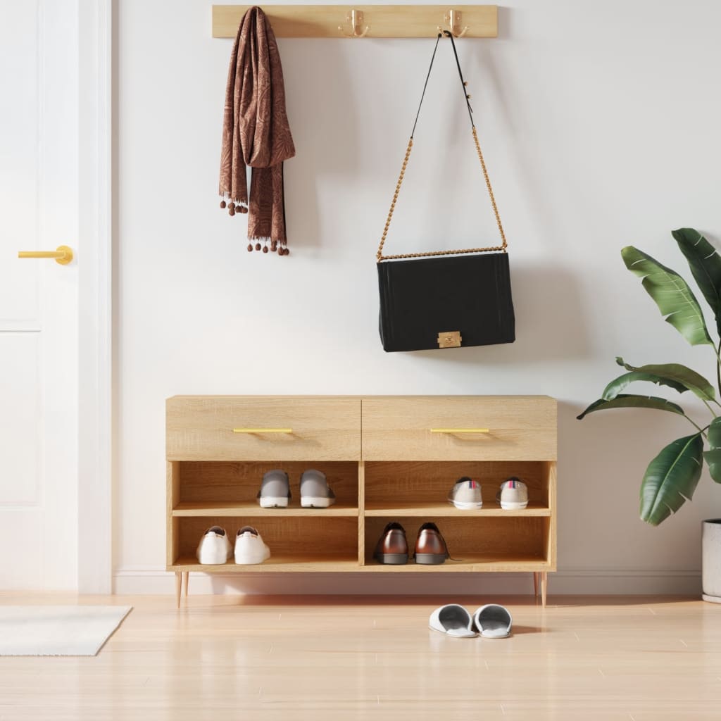 Shoe Bench 102X35X55 Cm Engineered Wood
