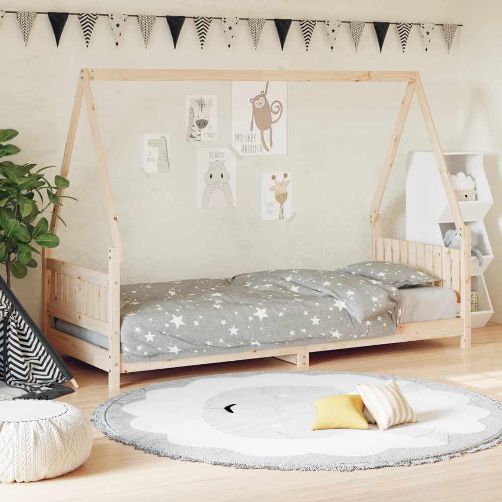 Kids Bed Frame Solid Wood Pine