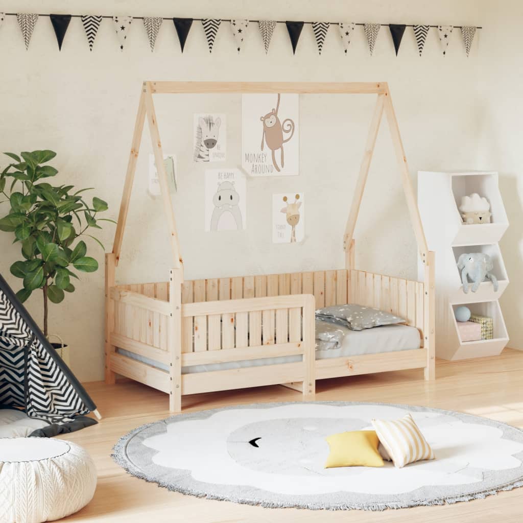 Kids Bed Frame Solid Wood Pine