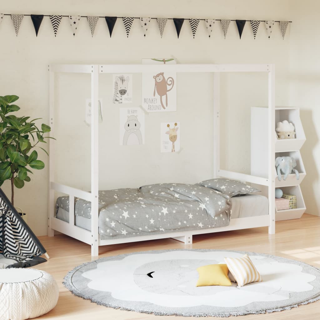 Kids Bed Frame Solid Wood Pine