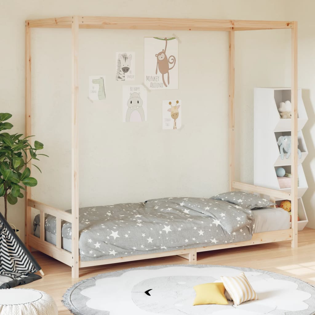 Kids Bed Frame Solid Wood Pine