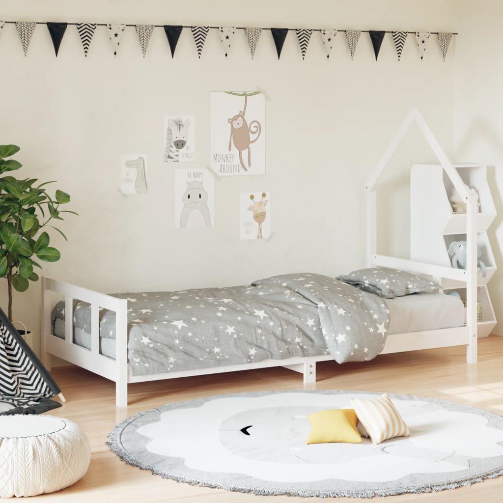 Kids Bed Frame Solid Wood Pine