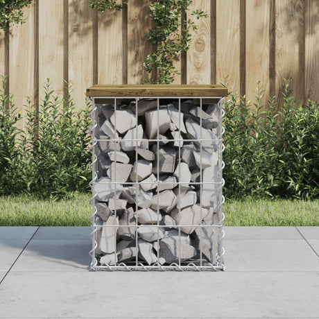 Garden Bench Gabion Design Solid Wood Pine