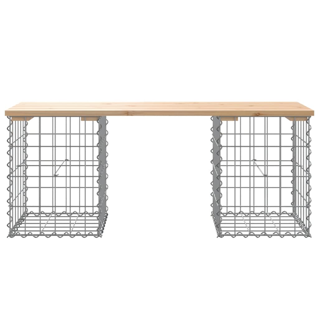 Garden Bench Gabion Design Solid Wood Pine