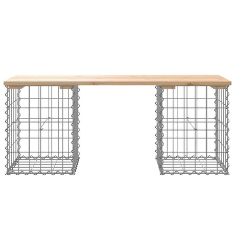 Garden Bench Gabion Design Solid Wood Pine