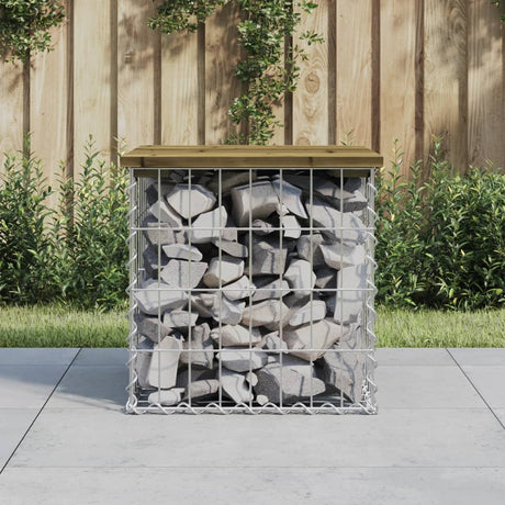 Garden Bench Gabion Design Solid Wood Pine