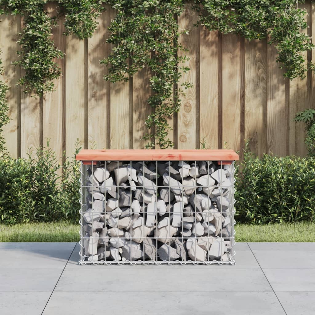 Garden Bench Gabion Design Solid Wood Pine