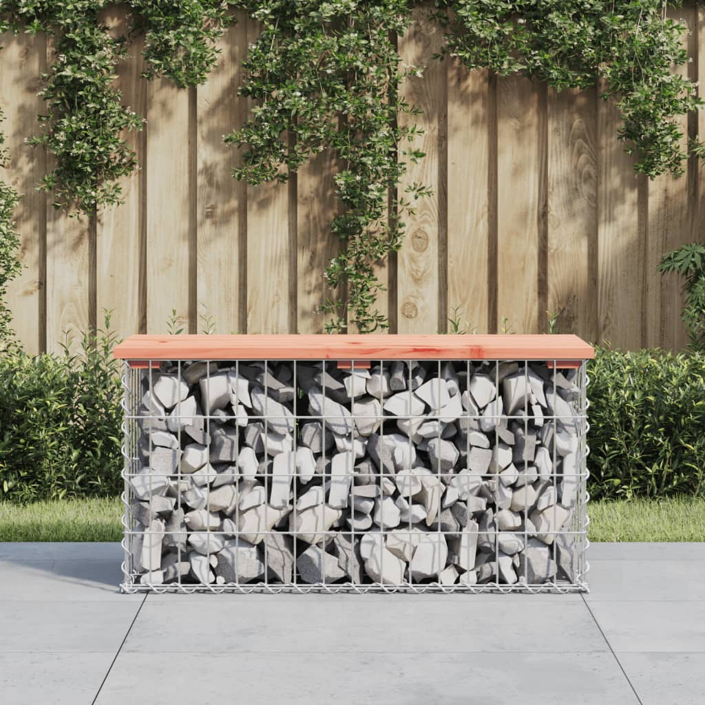 Garden Bench Gabion Design Solid Wood Pine