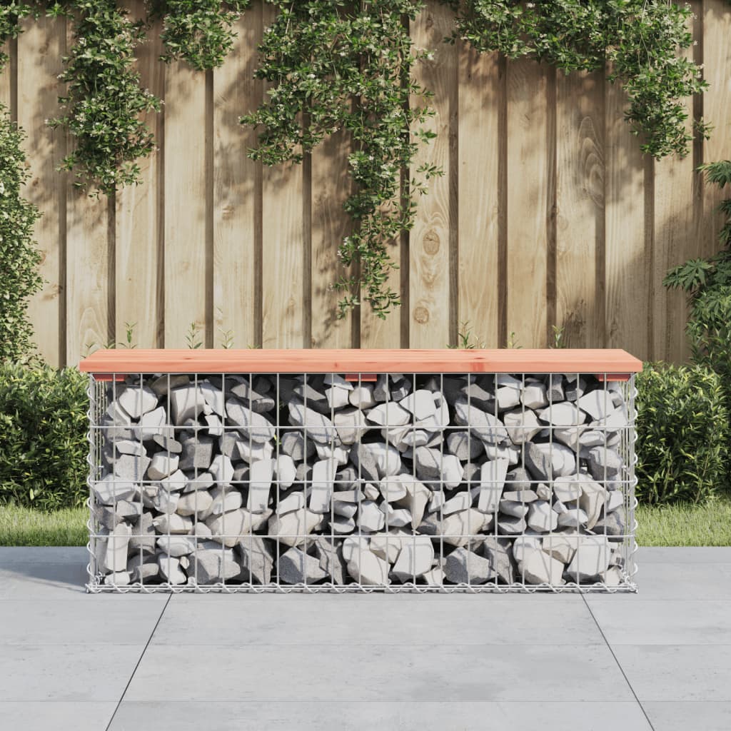 Garden Bench Gabion Design Solid Wood Pine