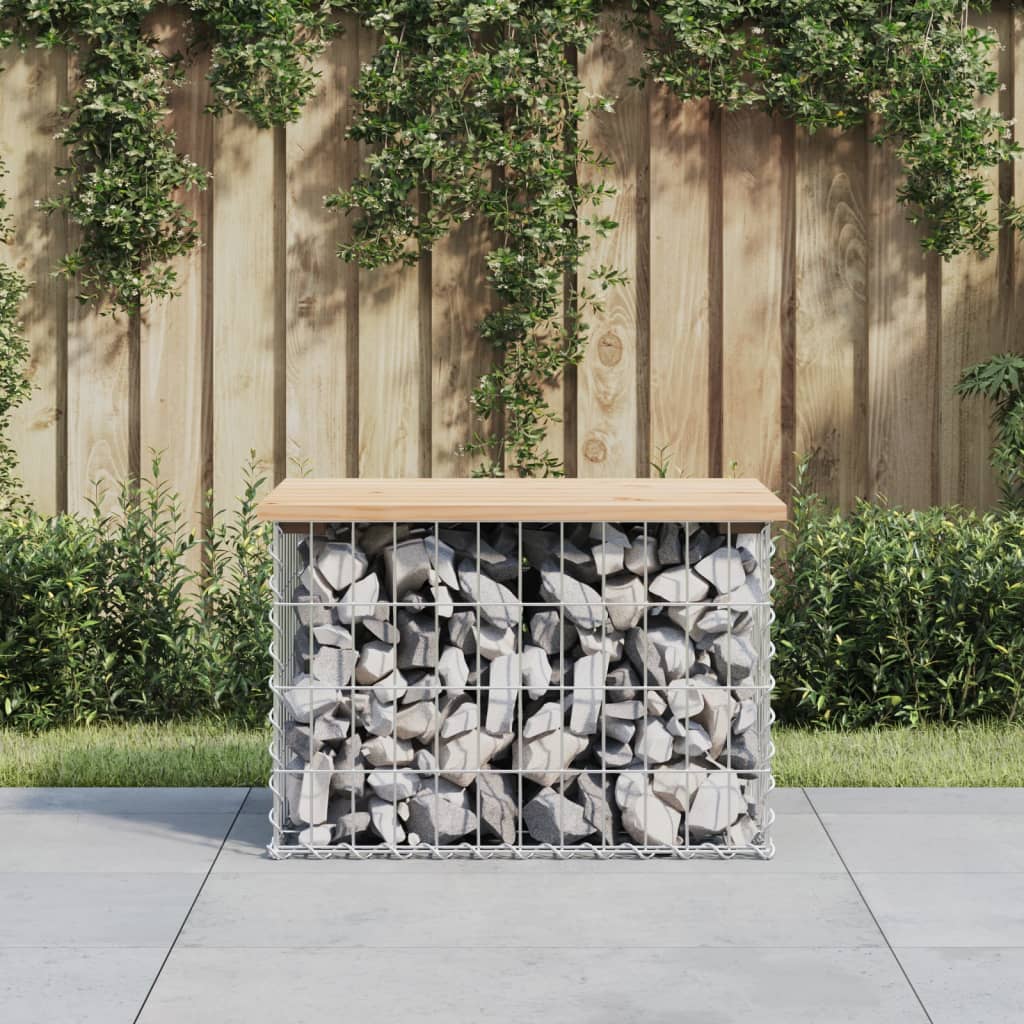 Garden Bench Gabion Design Solid Wood Pine
