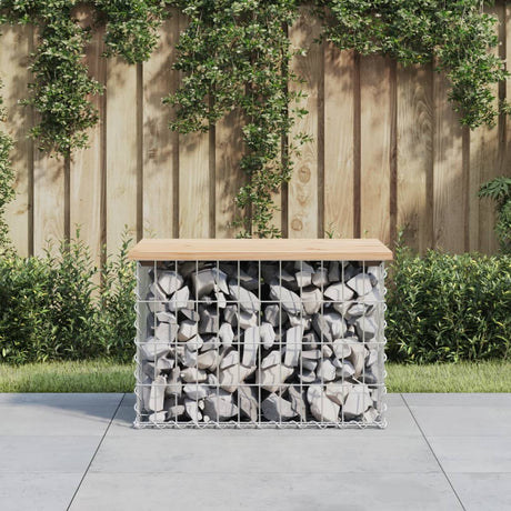 Garden Bench Gabion Design Solid Wood Pine