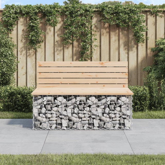 Garden Bench Gabion Design Solid Wood Pine