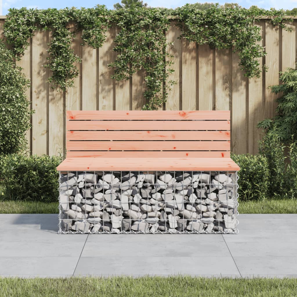 Garden Bench Gabion Design Solid Wood Pine