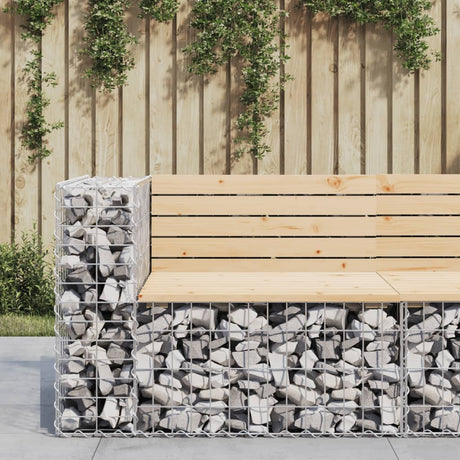 Garden Bench Gabion Design Solid Wood Pine