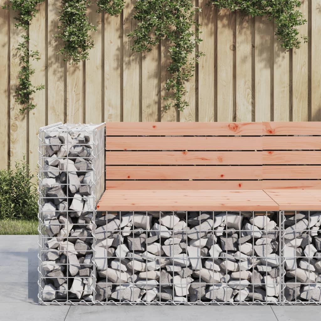 Garden Bench Gabion Design Solid Wood Pine