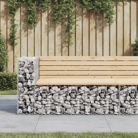 Garden Bench Gabion Design Solid Wood Pine