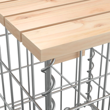 Garden Bench Gabion Design 287X71X65.5 Cm Solid Wood Pine