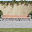 Garden Bench Gabion Design 347X71X65.5 Cm Impregnated Wood Pine