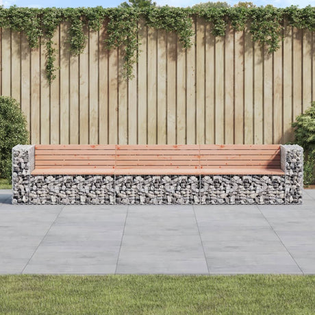 Garden Bench Gabion Design 347X71X65.5 Cm Impregnated Wood Pine