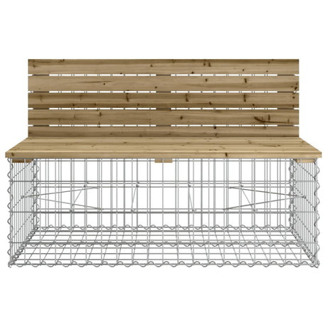 Garden Bench Gabion Design 347X71X65.5 Cm Impregnated Wood Pine