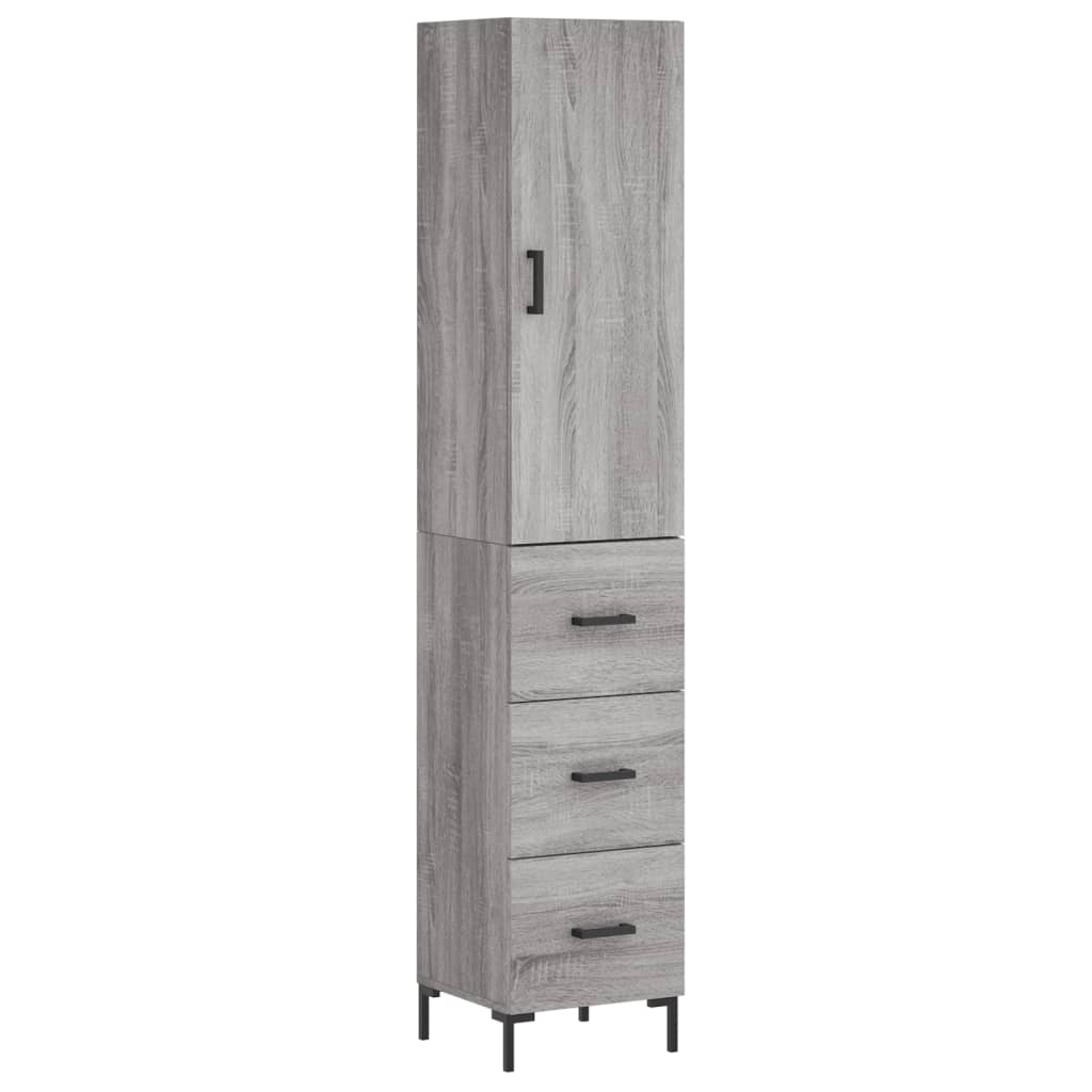 Highboard 34.5X34X180 Cm Engineered Wood