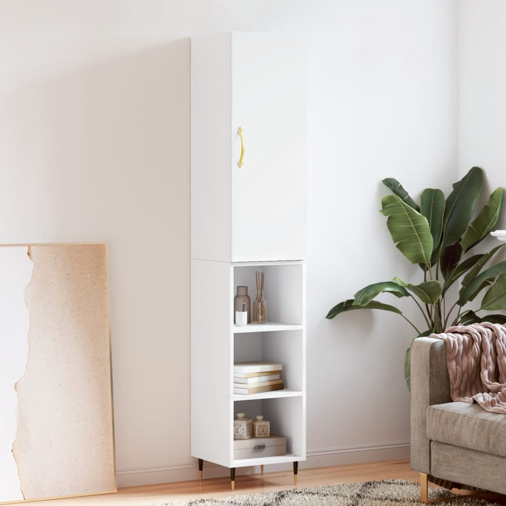 Highboard 34.5X34X180 Cm Engineered Wood