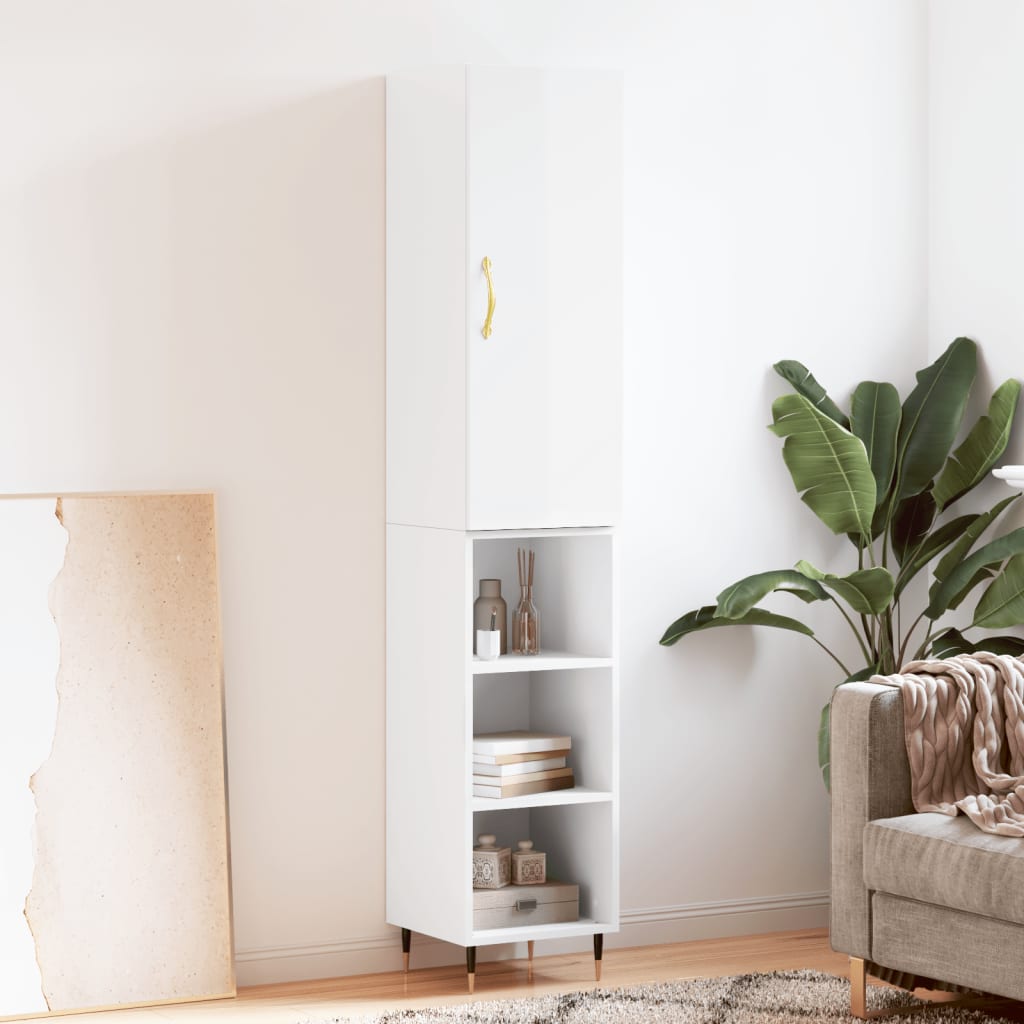 Highboard 34.5X34X180 Cm Engineered Wood