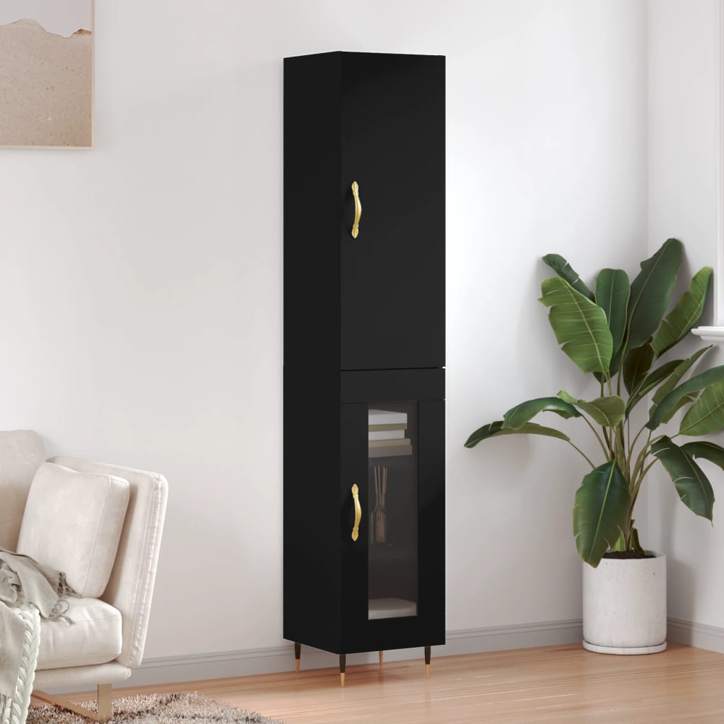 Highboard 34.5X34X180 Cm Engineered Wood