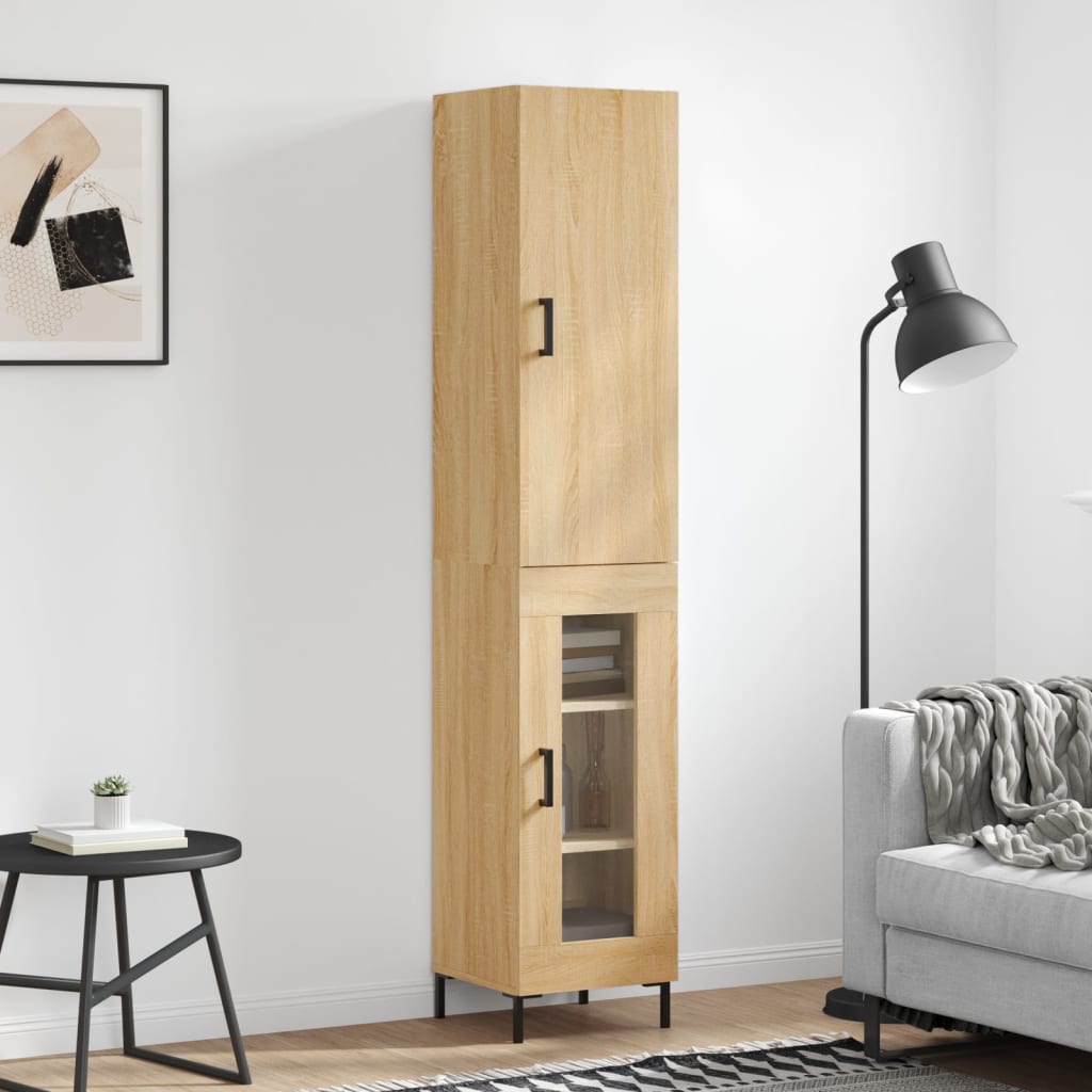 Highboard 34.5X34X180 Cm Engineered Wood