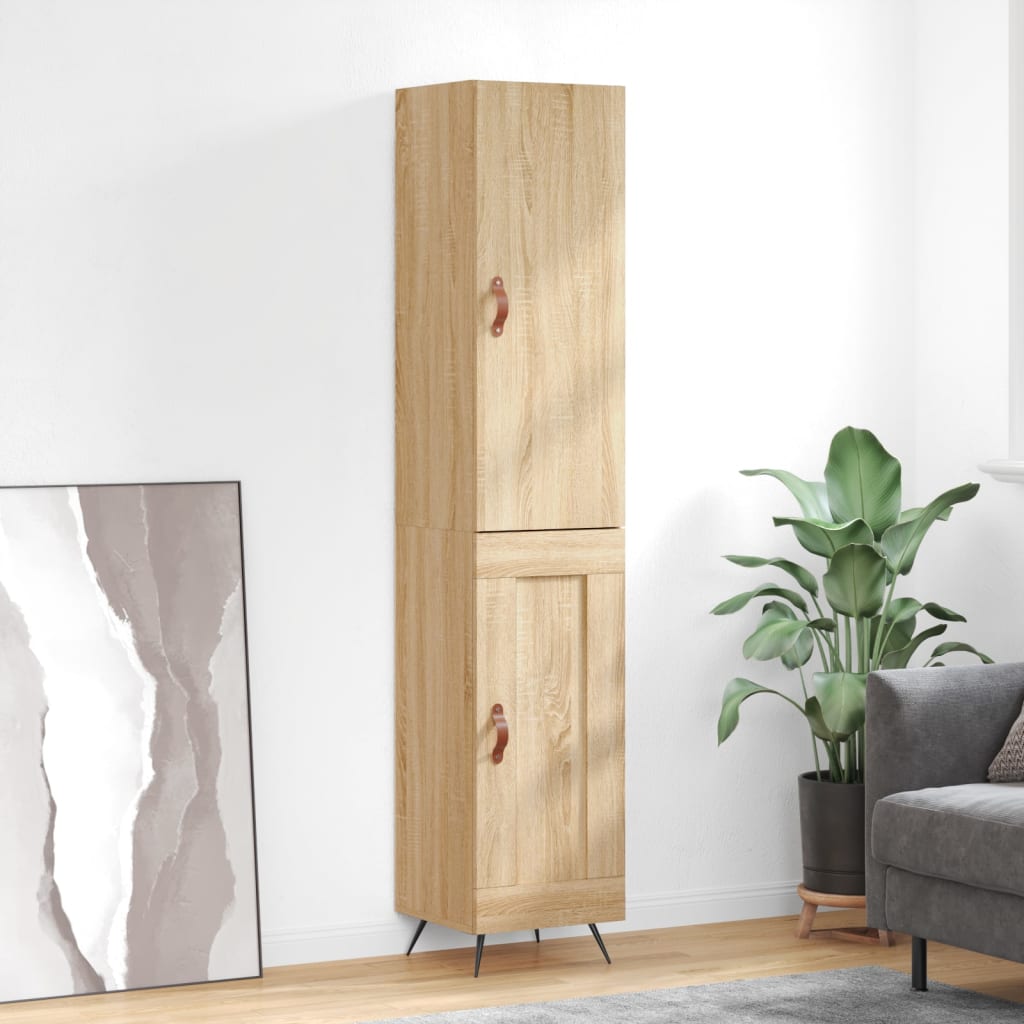 Highboard 34.5X34X180 Cm Engineered Wood