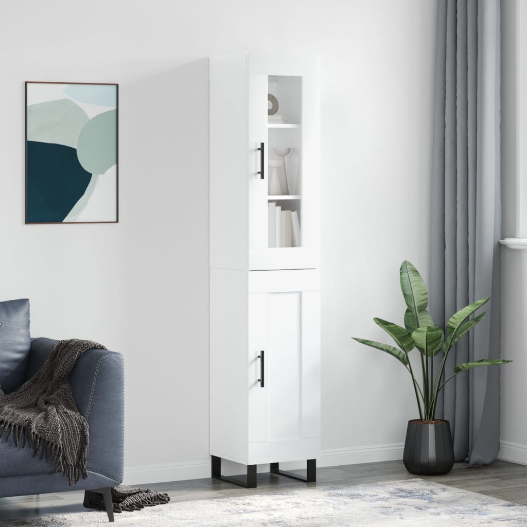 Highboard 34.5X34X180 Cm Engineered Wood