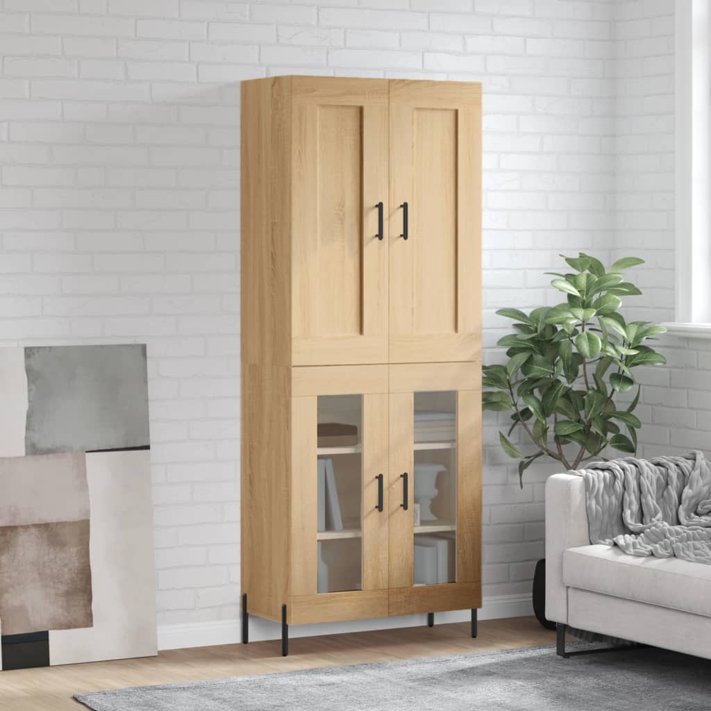 Highboard 69.5X34X180 Cm Engineered Wood