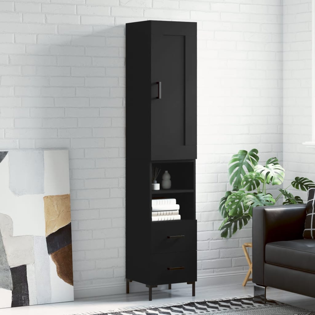 Highboard 34.5X34X180 Cm Engineered Wood