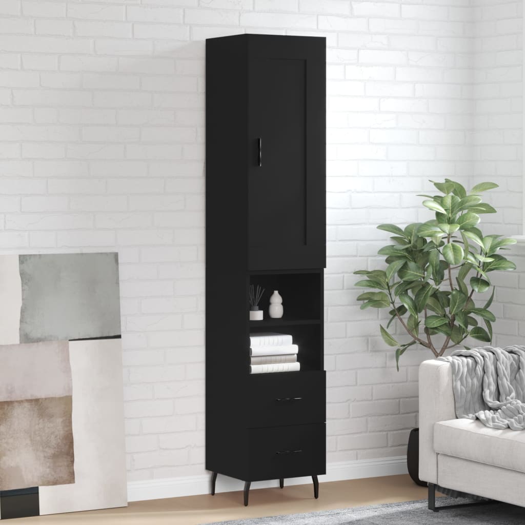 Highboard 34.5X34X180 Cm Engineered Wood