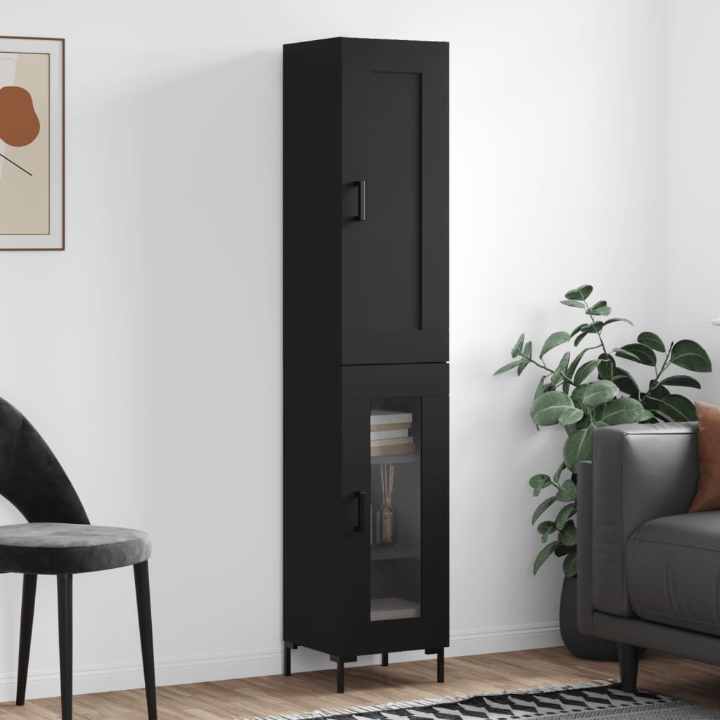 Highboard 34.5X34X180 Cm Engineered Wood