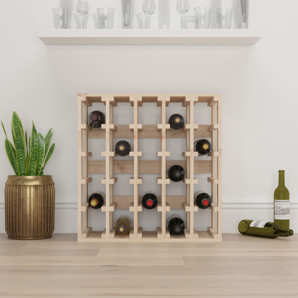 Wine Rack 58.5X33X60.5 Cm Solid Wood Pine