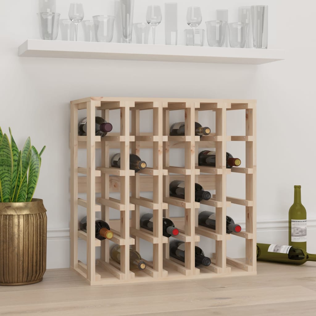 Wine Rack 58.5X33X60.5 Cm Solid Wood Pine